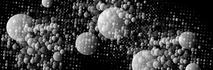 Bokeh water bubble abstract background with monochrome color.