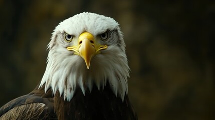 Obraz premium Intense Eagle Portrait with a Piercing Gaze