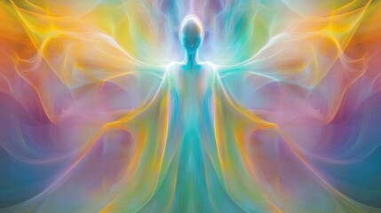 Fototapeta premium Vibrant Pulsating Light Abstract Art with Shifting Colors in Modern Style