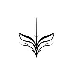 Abstract Black and White Geometric Design: Minimalist Vector Graphic, Perfect for Logos, Icons, and Decorative Elements