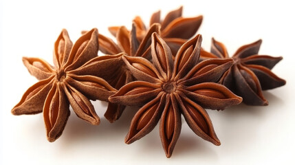 Anise star aroma seasoning, spicy condiment outline icon. Vector chinese star anise or badian, dried star-shaped staranise with seeds, aniseed spice