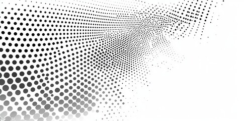 Halftone background featuring white and grey tones. An abstract modern illustration with dots on a white isolated backdrop. Business concept using a dot background