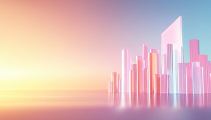 A futuristic city glowing with radiant holographic billboards and neon lights, with flying drones and vehicles zipping through a vibrant skyline