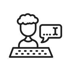 Customer Typing icon vector image. Suitable for mobile apps, web apps and print media.