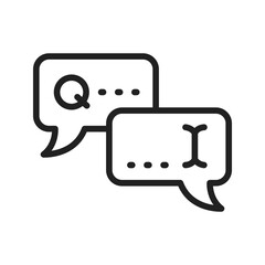 Replying to Question icon vector image. Suitable for mobile apps, web apps and print media.
