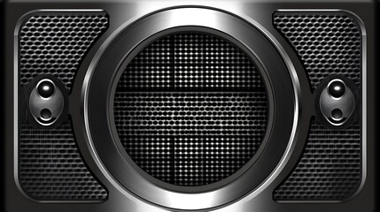 Abstract Metallic Speaker Design With Grilles