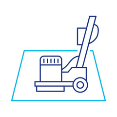 Floor Waxing icon – Representing Polishing Floors for Shine, floor care, shine, home maintenance, floor restoration. Vector illustration.