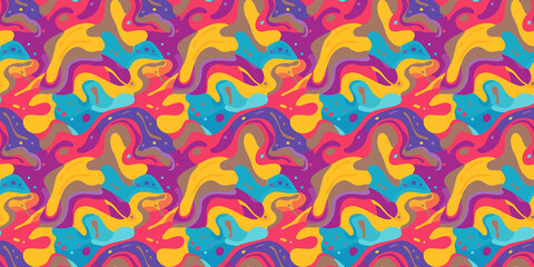 Seamless pattern with waves