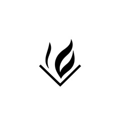 Abstract Fire Logo Design: A Fiery Vector Graphic Symbol