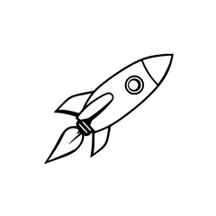 Fototapeta premium Rocket Launch: A Vector Illustration of Space Exploration and Technological Advancement