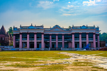 Obraz premium Historic Puthia Rajbari Palace with Neoclassical Architecture in Puthia Upazila, Rajshahi, Bangladesh