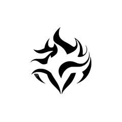 Tribal Tattoo Design: Abstract Black and White Vector Graphic. Perfect for cultural, geometric, and modern art projects. This high-resolution image is ideal for printing and digital use.