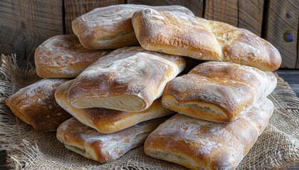 Mucchio di pane cotto a legna