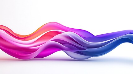 Abstract Colorful Flowing Waves, Vibrant Fluid Design