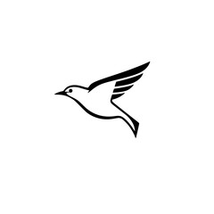 Elegant Bird in Flight: A Symbol of Freedom and Grace.  This stylized avian artwork captures the essence of nature's beauty and the spirit of flight.