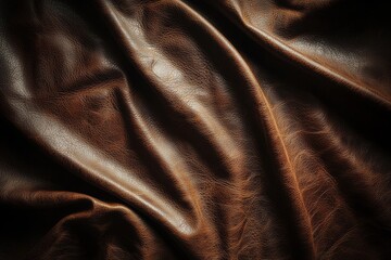 The background could feature an abstract design in brown leather