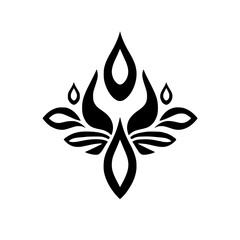 Elegant Black and White Floral Design:  A Stylish Vector Illustration for Backgrounds and Templates