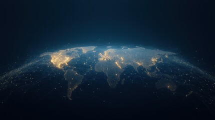 Fototapeta premium A globe with a city on it and the lights on