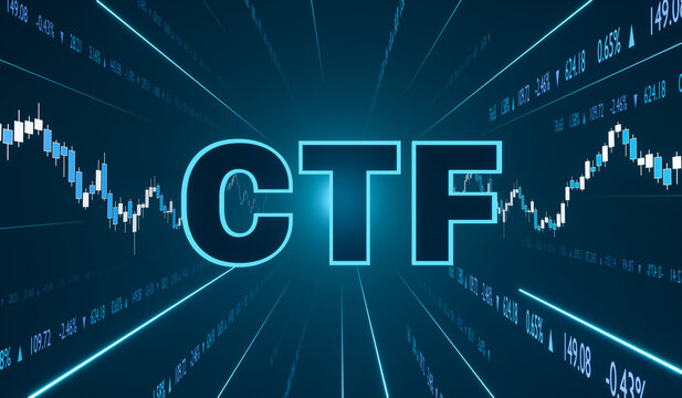 CTF Crypto Trading Fund sign. Invesment, crypto currency trading, invesment, trading, financial asset, business, stock market and exchange.