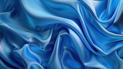 Obraz premium Abstract Blue Satin Fabric