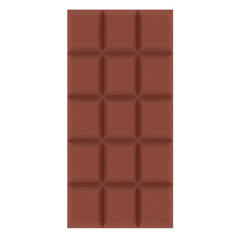 3d render chocolate bar with transparent background