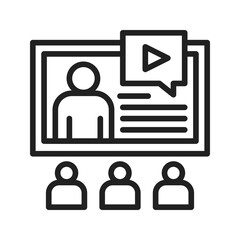 Online Education icon vector image. Suitable for mobile apps, web apps and print media.