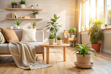 Fototapeta premium modern living room with furniture