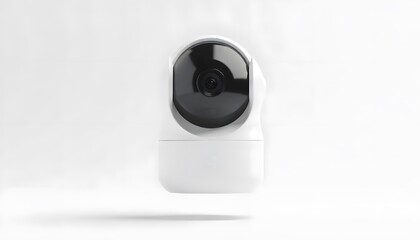 Modern White Security Camera,  High-Definition Surveillance System for Home Safety