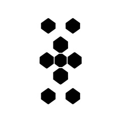 Abstract Hexagon Geometric Pattern: Minimalist Black and White Graphic Design. Simple Shape Texture for Modern Backgrounds, Visual Elements, and Digital Art.