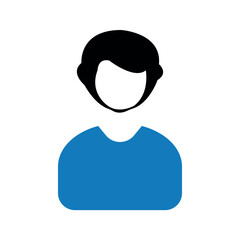 Business man flat vector icon.