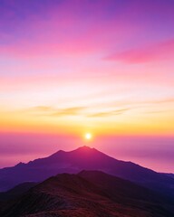 Stunning Sunset Over Mountain Landscape