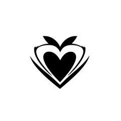 Elegant Black and White Heart Design: Minimalist Love Symbol, Perfect for Valentines, Romantic Decor, and Branding