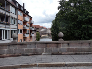 Nürnberg-Obere Karlsrbücke mit Blick auf die Fleischbrücke