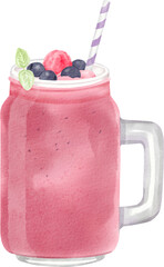 watercolor berry smoothie