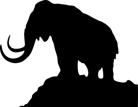 recommend clip art: silhouette of mammoth