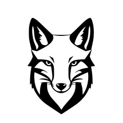 Majestic Fox Head: A Stunning Black and White Portrait of a Wild Canine. Perfect for nature lovers and wildlife enthusiasts.
