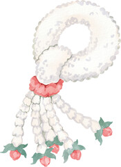 watercolor thai garland