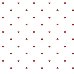 Simple hearts seamless vector pattern. Flat design endless chaotic texture made of tiny heart silhouettes.