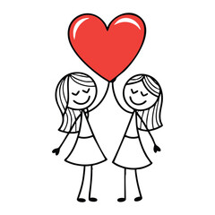 women with line art.in below their written happy women day in sans serif font type. font is colorful