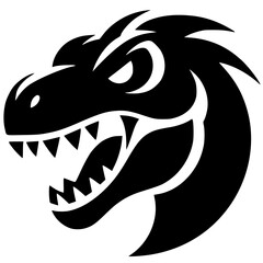 Simple dinosaur logo silhouette