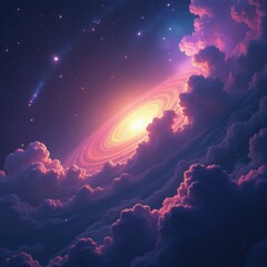 the sun and the clouds