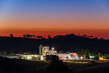 After Sunset Nightfall with Silhouettes