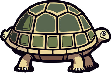 Cartoon Turtle – Adorable Slow Reptile
