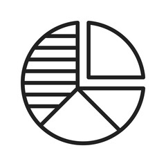 Pie Chart Pieces icon vector image. Suitable for mobile apps, web apps and print media.