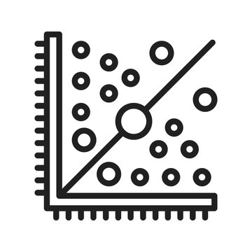 Scatter Graph icon vector image. Suitable for mobile apps, web apps and print media.