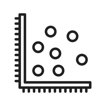 Scatter Plot II icon vector image. Suitable for mobile apps, web apps and print media.
