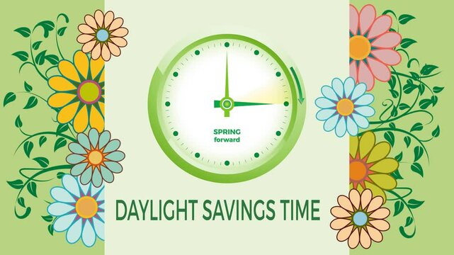 Start of daylight saving time in March with clocks moving forward