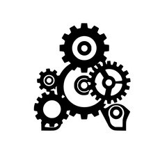 Obraz premium Interlocking Gears: A Mechanical Marvel. Precisely crafted gear system, symbolizing engineering, technology, and industrial design. Perfect for mechanical, industrial, or tech-related projects.