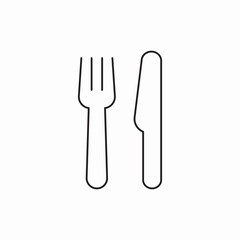 Fork knife dining icon vector sign