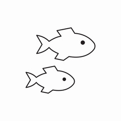 Fish marine life icon vector sign